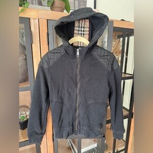 Burberry boys Timothie Full Zipper Hoodie Sweatshirt quilted kids plaid monogram